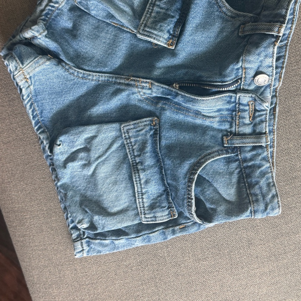 Bershka Blue Denim Women Shorts